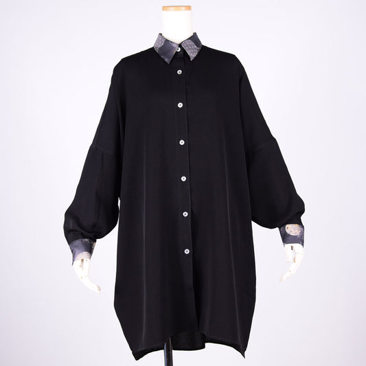 gouk Big Shirt  Coat / BK-BK
