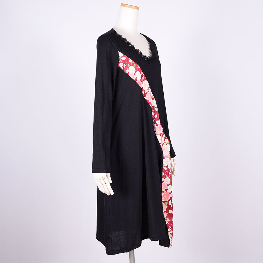 【One of a kind】TKg Japanese Pattern Switching Dress