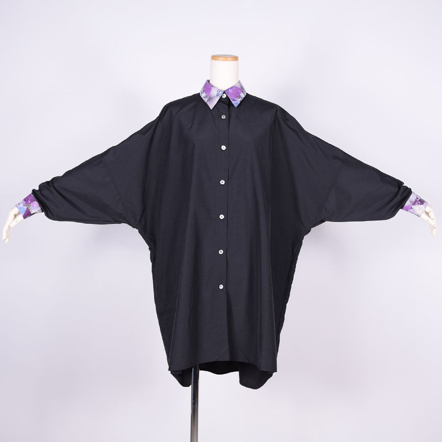 gouk Big Shirt  Coat / BK-PUR