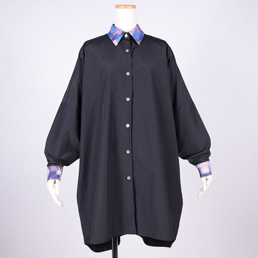gouk Big Shirt  Coat / BK-BL