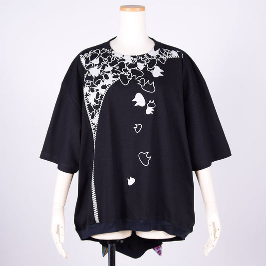 MINT NeKO Cat Ears Wide TOP / BK