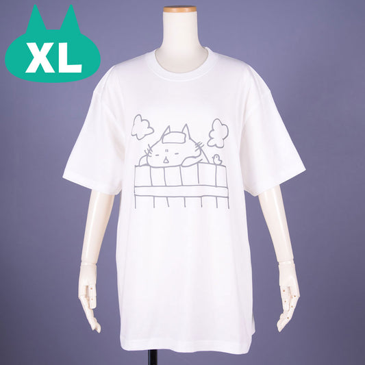 MINT NeKO 吾輩の入浴Tシャツ WH・XL