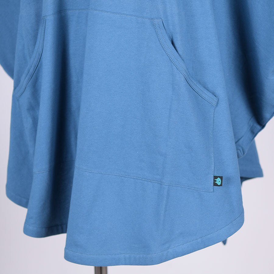 MINT NeKO Big Sleeve Poncho Hoodie / BL-BK