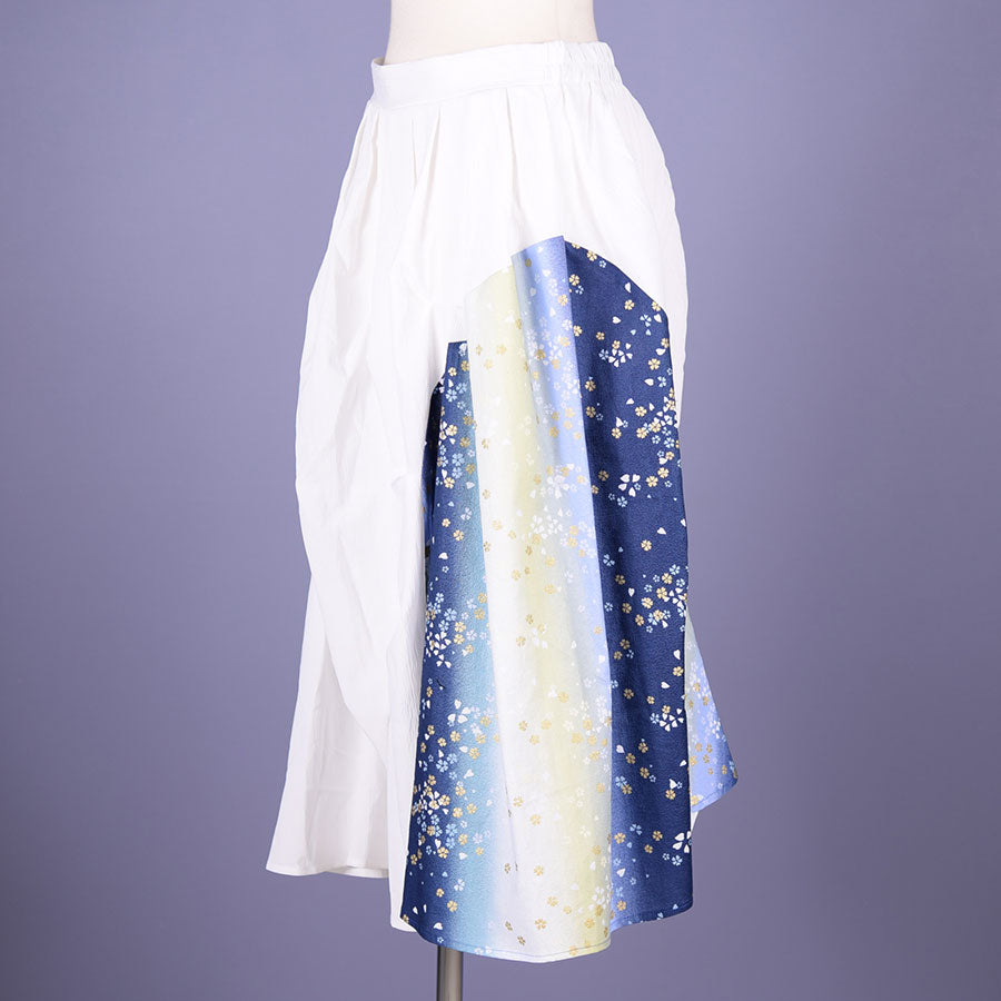 [One of a kind] TKg Skirt with a Japanese Pattern on the Left Side of Tack and Tack