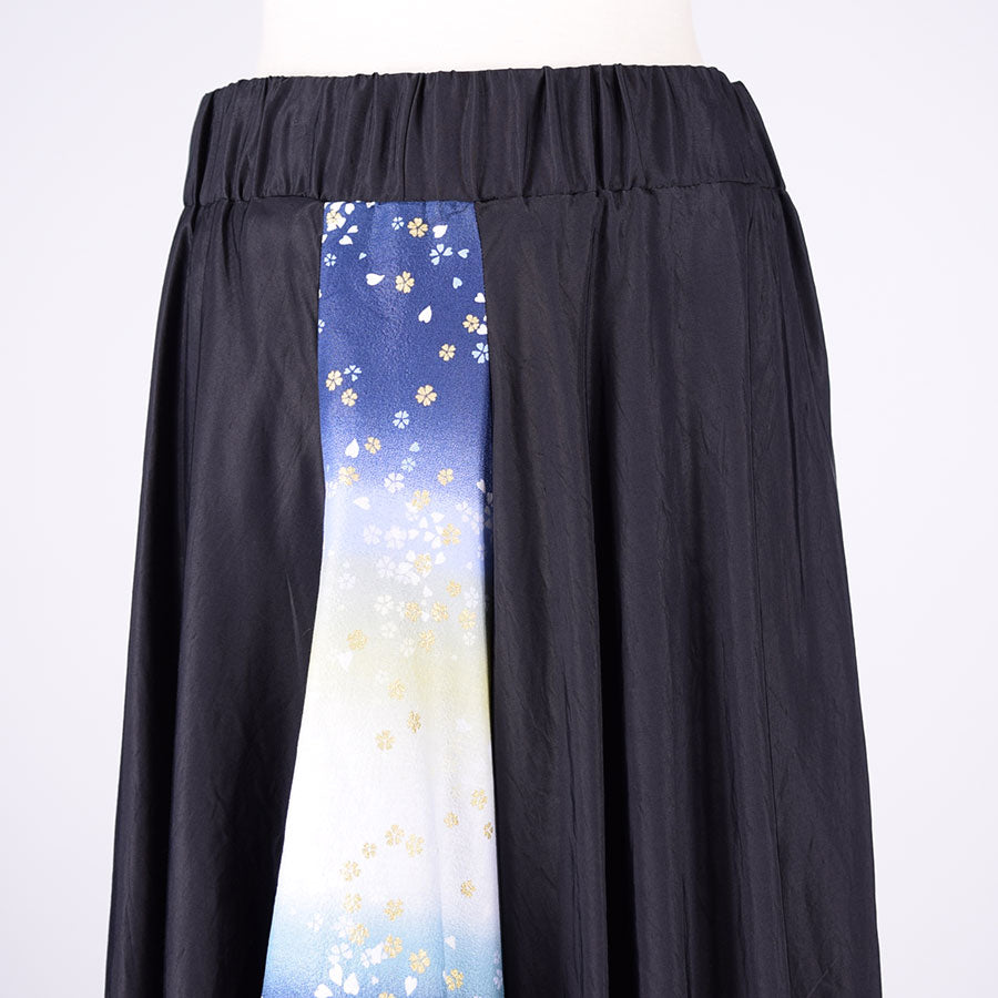 [One of a kind] TKg Random Hem Skirt with a Vertical Japanese Pattern