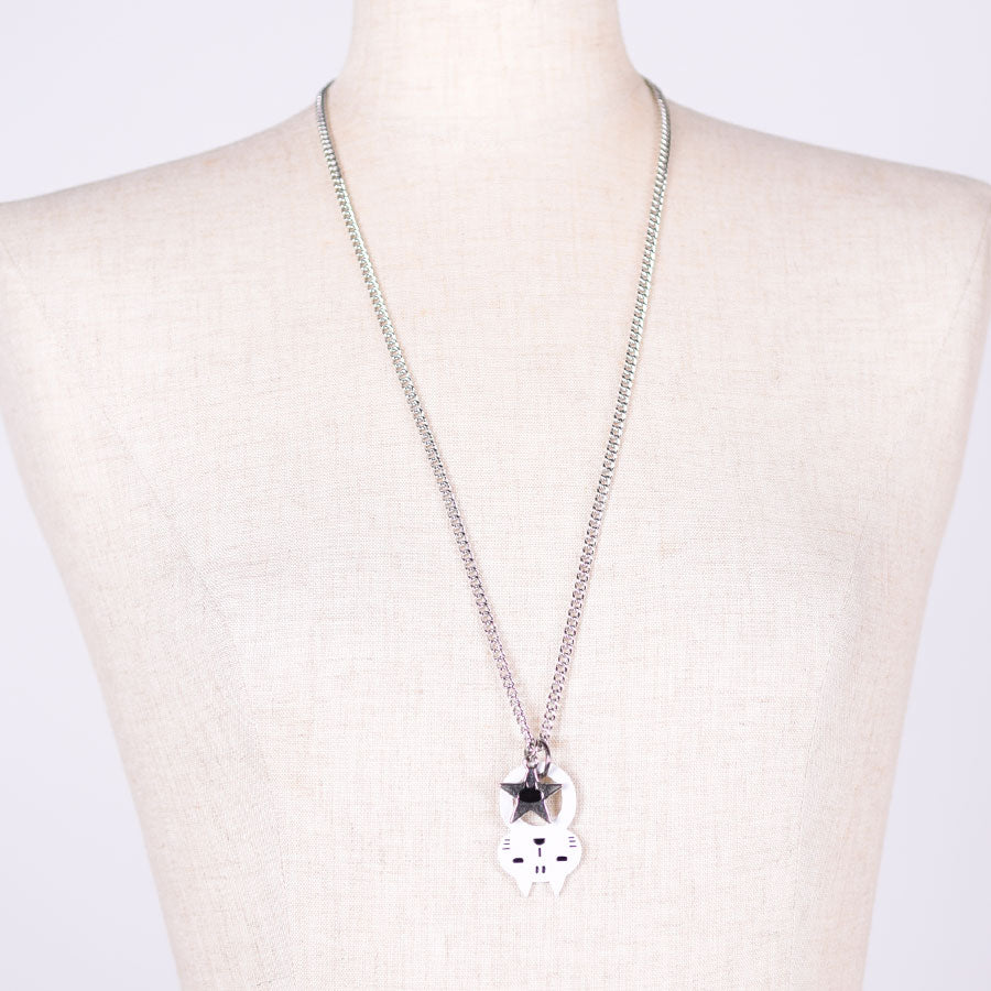 MINT NeKO Star and Wagahai Necklace / WH-SIL