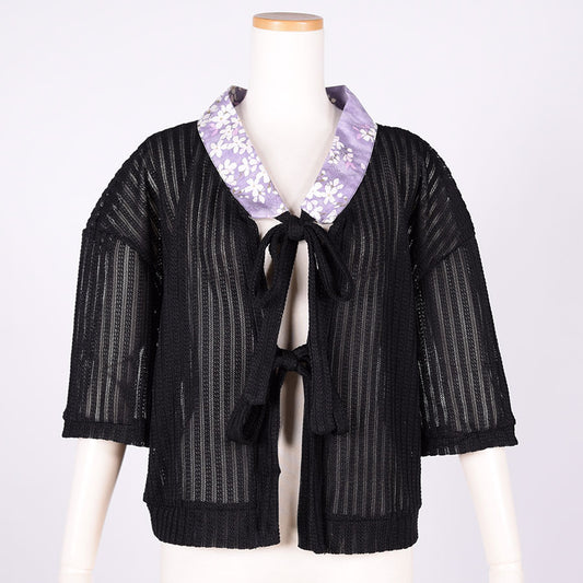 [One of a kind] TKg Round Kimono Collar Haori