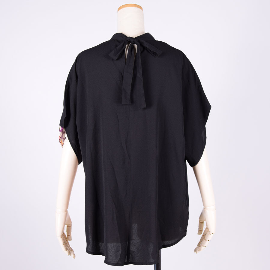 [One of a kind] TKg High Neck Blouse Tied Behind