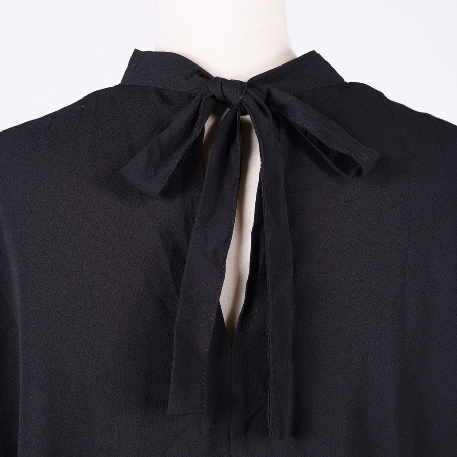 [One of a kind] TKg High Neck Blouse Tied Behind