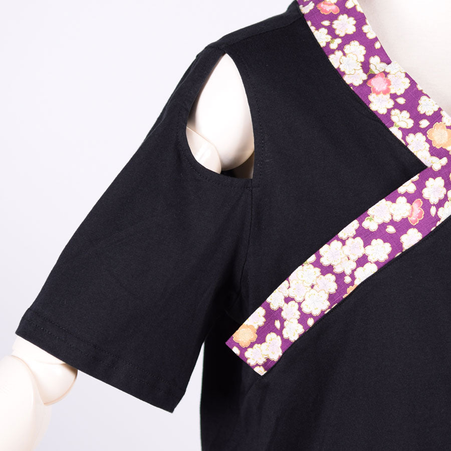 [One of a kind] TKg Shoulder Slit Kimono Collar Tops