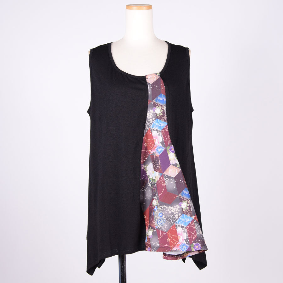 gouk Long Tank Top / BK-RD