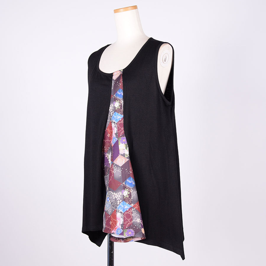 gouk Long Tank Top / BK-RD