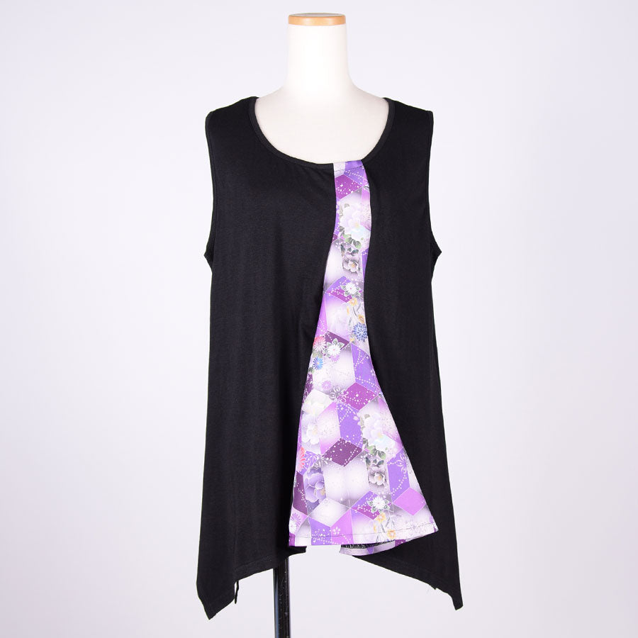 gouk Long Tank Top / BK-PUR