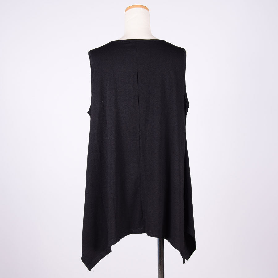 gouk Long Tank Top / BK-PUR