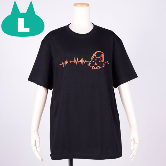 MINT NeKO Headphone T-shirt BK-ORG / L