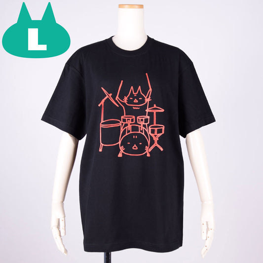 MINT NeKO Tama T -shirt BK-ORG / L