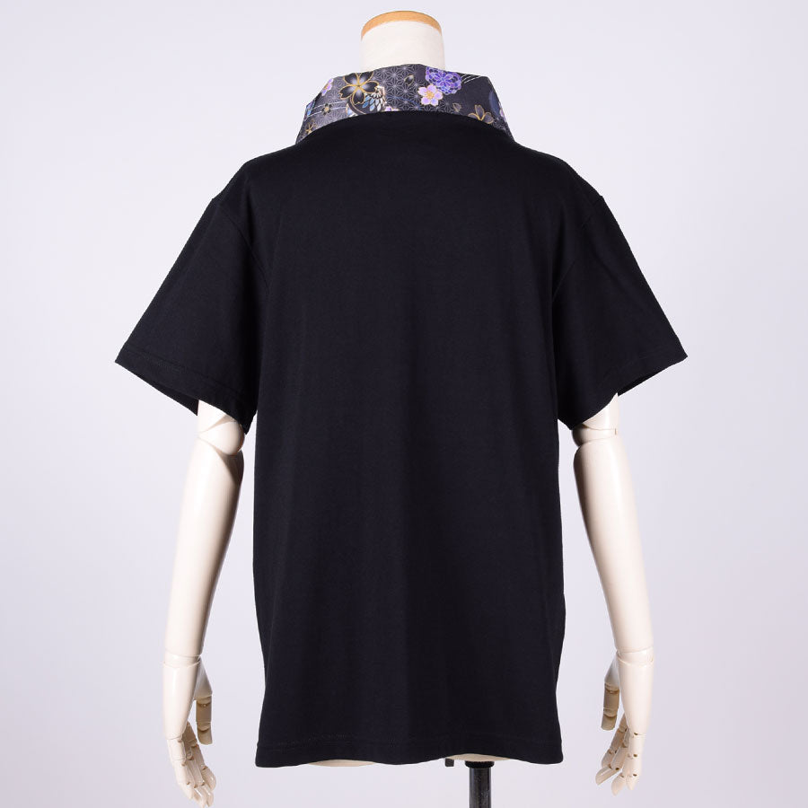 gouk 着物襟Tシャツ BK-YEL・M