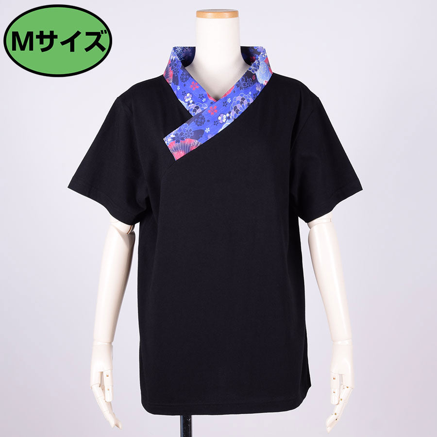 gouk Kimono Collar T -shirt / BK-NV・M