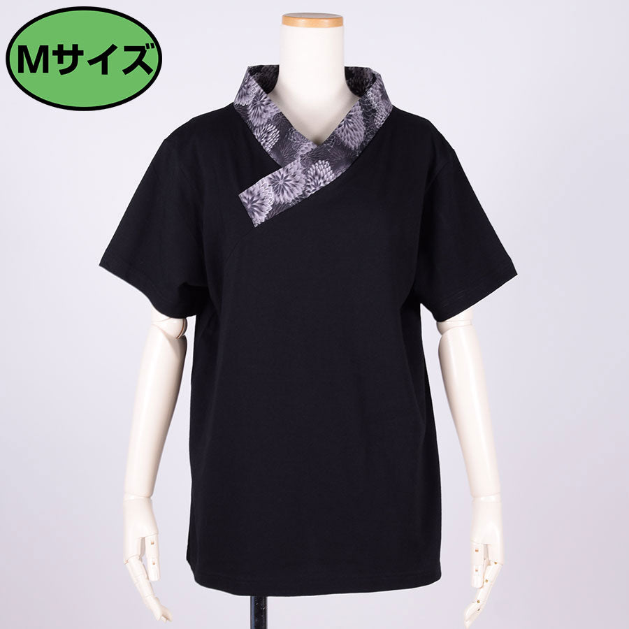 gouk Kimono Collar T -shirt / BK-BK・M