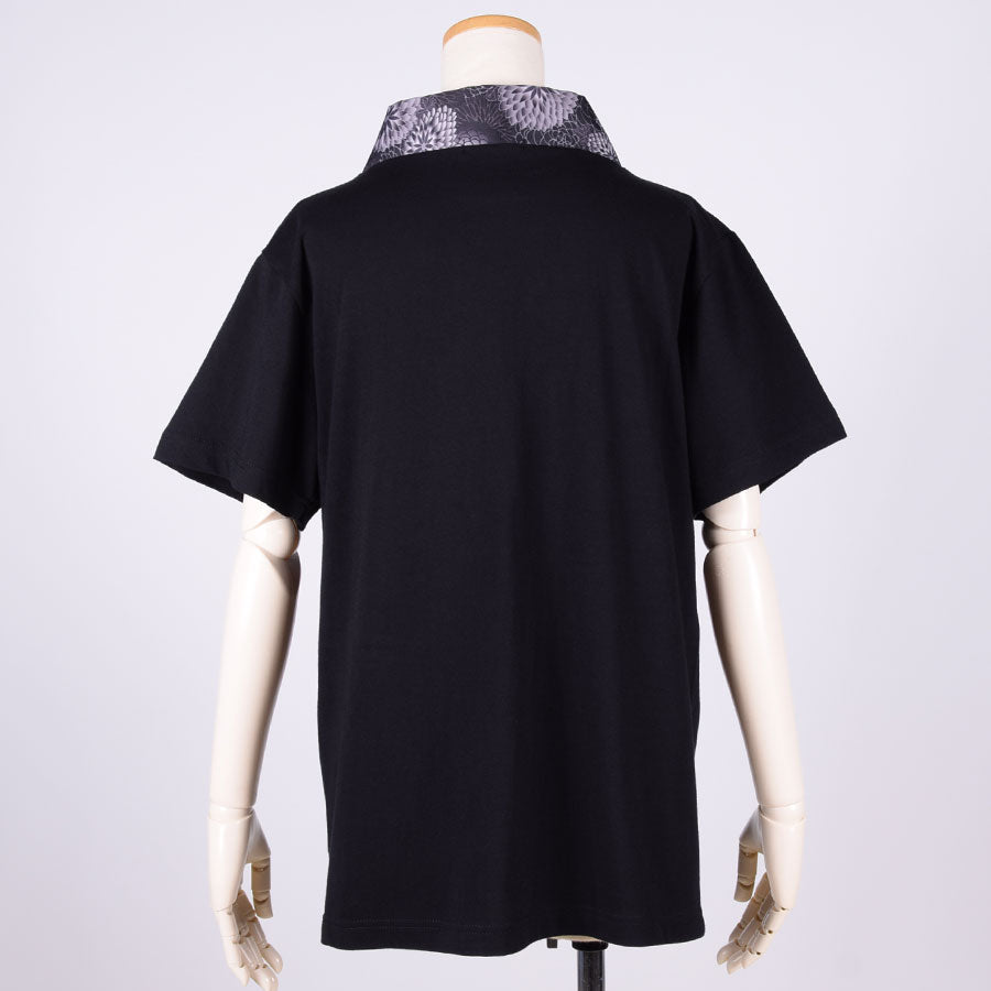 gouk Kimono Collar T -shirt / BK-BK・M