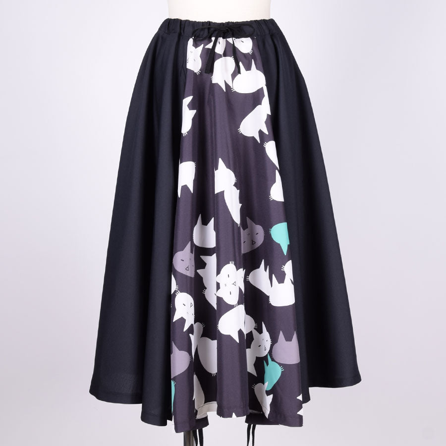 MINT NeKO Gathered Flare Skirt