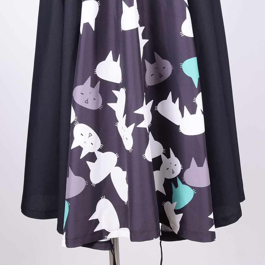 MINT NeKO Gathered Flare Skirt