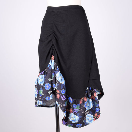 [One of a kind] TKg Japanese-patterned Skirt with hem