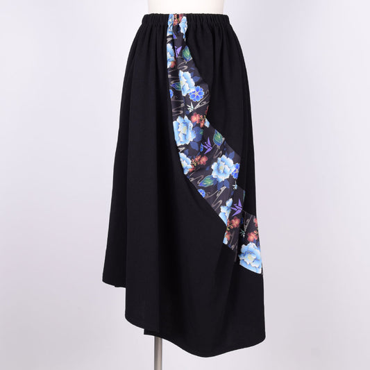 [One of a kind] TKg Diagonal Curve Japanese Pattern Switching Skirt