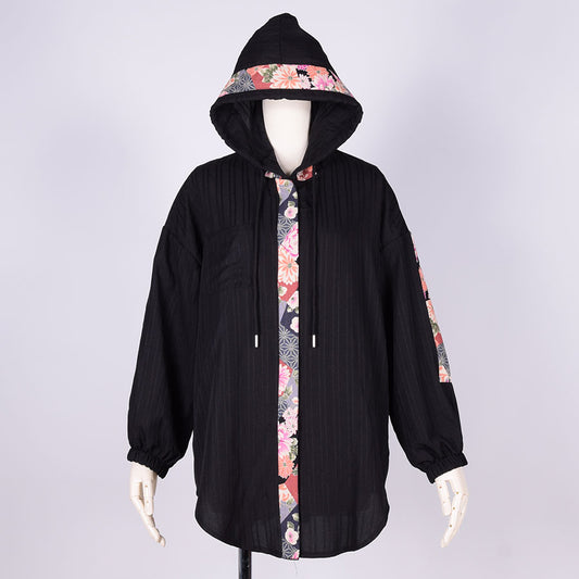 [One of a kind] TKg Long -designed Japanese Pattern Hood Shirt