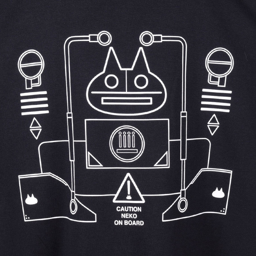 MINT NeKO Robo BIG Hoodie / BK-WH