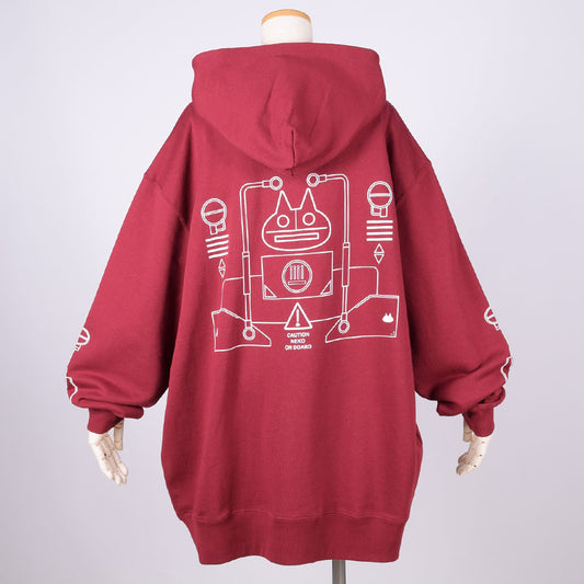 MINT NeKO Robo BIG Hoodie / RD-WH