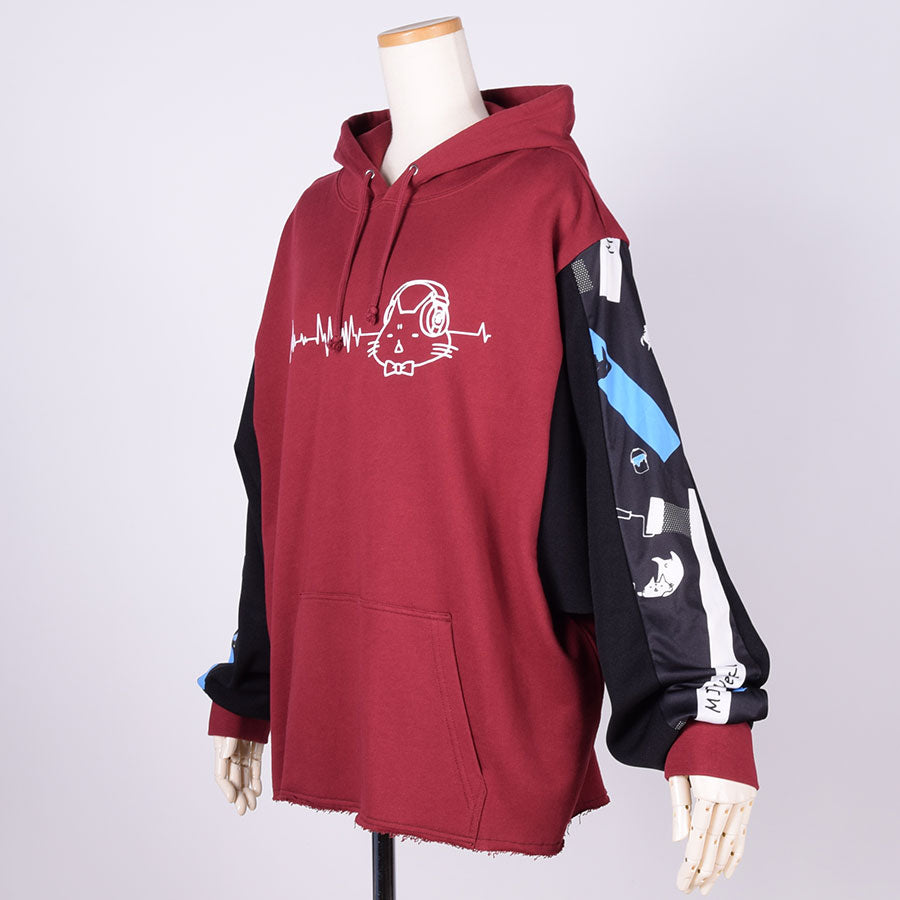 MINT NeKO Volume Sleeve Hoodie / RD