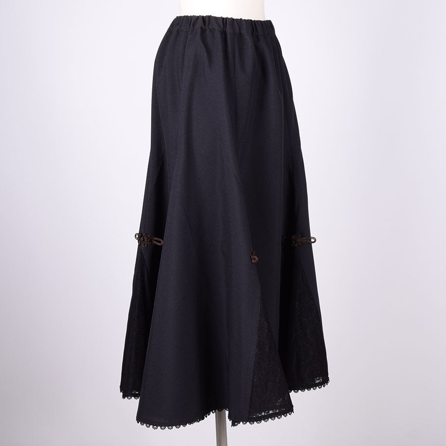 Moriguchika Chinoiserie Mermaid Skirt / BK-BRN