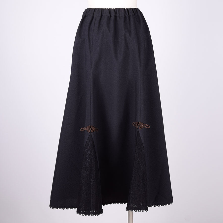 Moriguchika Chinoiserie Mermaid Skirt / BK-BRN