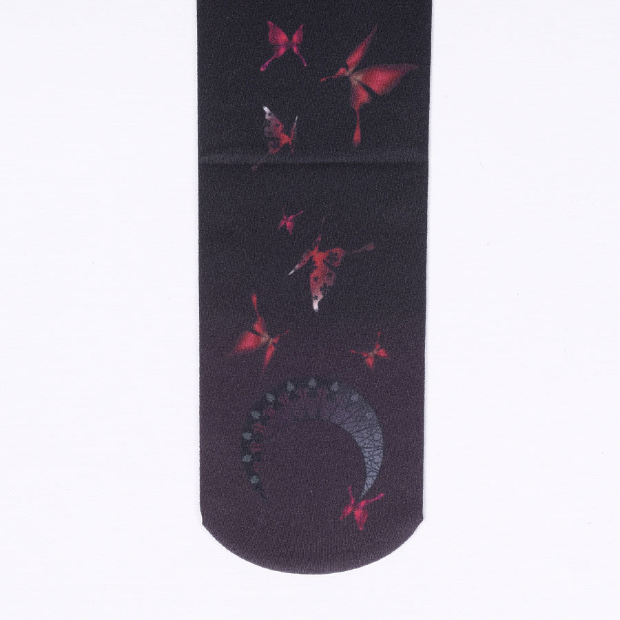 Moriguchika Abyss Butterfly Over Knee Socks  / RD