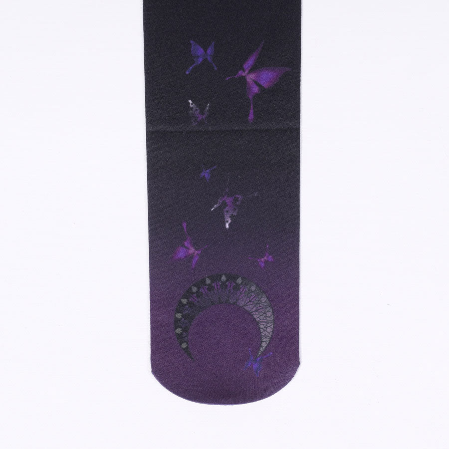 Moriguchika Abyss Butterfly Over Knee Socks  / PUR