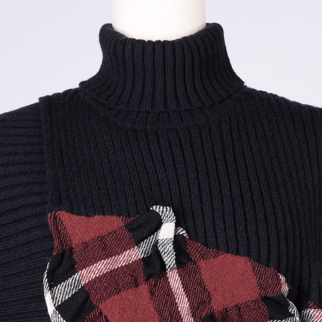 [One of a kind] TKr CRUMPLED High Neck Knit Vest