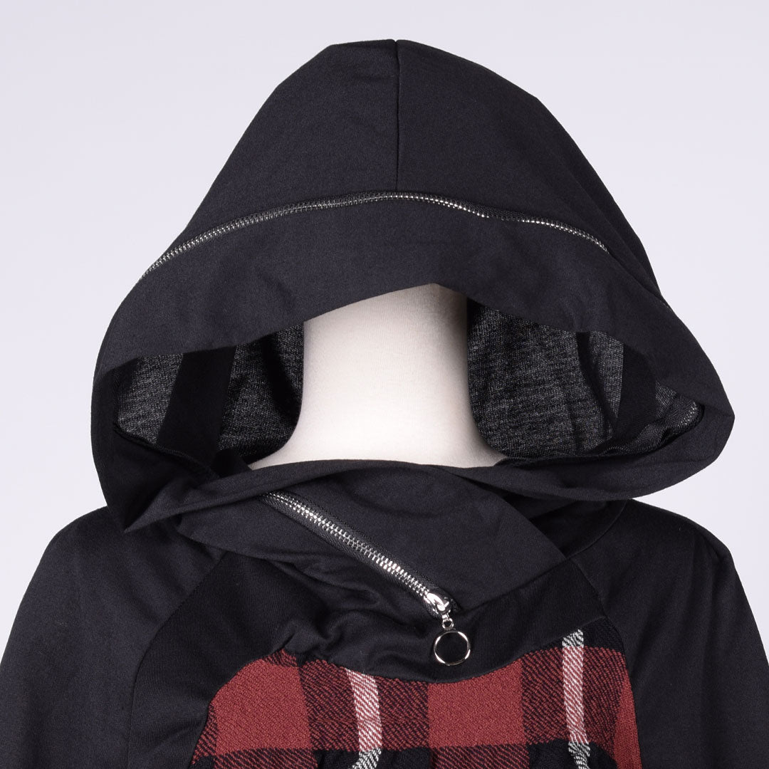 [One of a kind] TKr CRUMPLED Fastener Hooded Tops