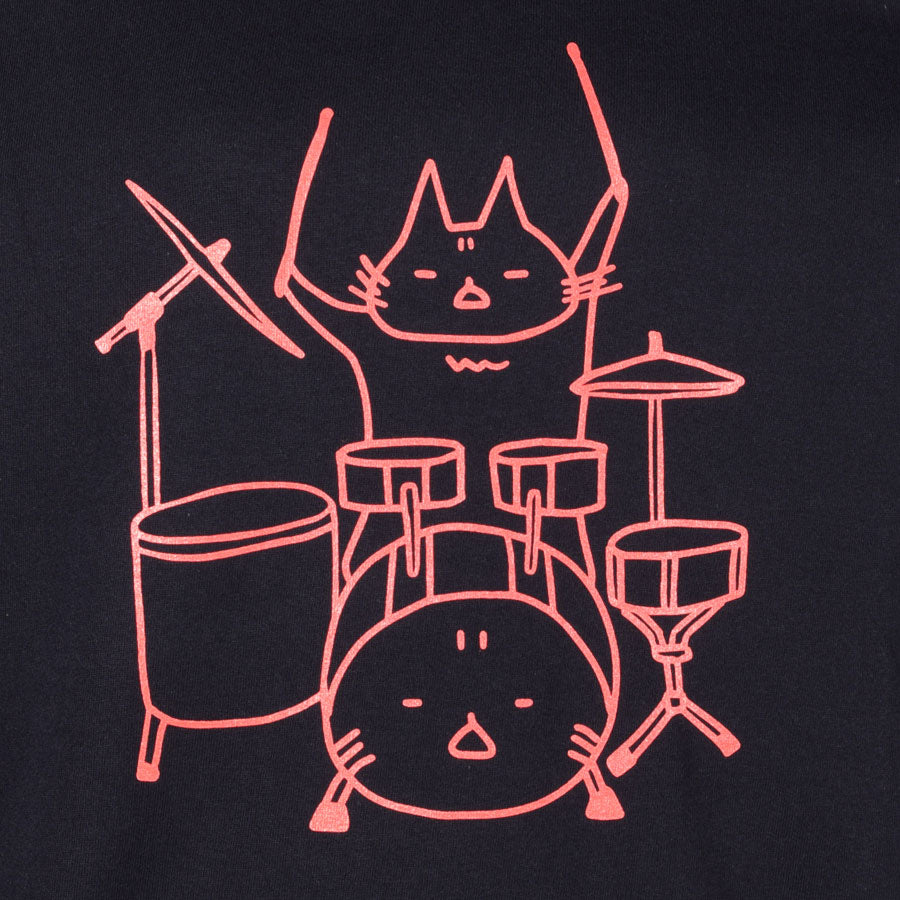 MINT NeKO Tama's drum Long Sleeve T-shirt  / S