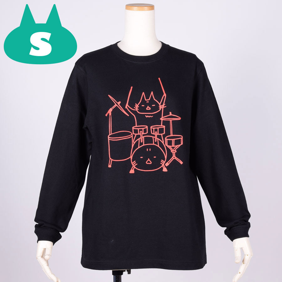 MINT NeKO Tama's drum Long Sleeve T-shirt  / S