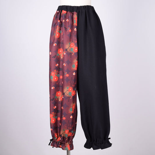 Moriguchika Karen / Lovely Flower Drama Balloon Pants / RD-BK