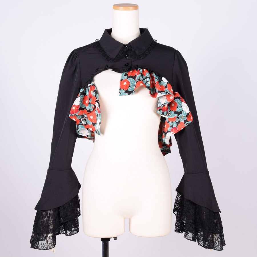 [One of a kind] TKg Camellia at the end of the year, Decoration Shirt Sleeves