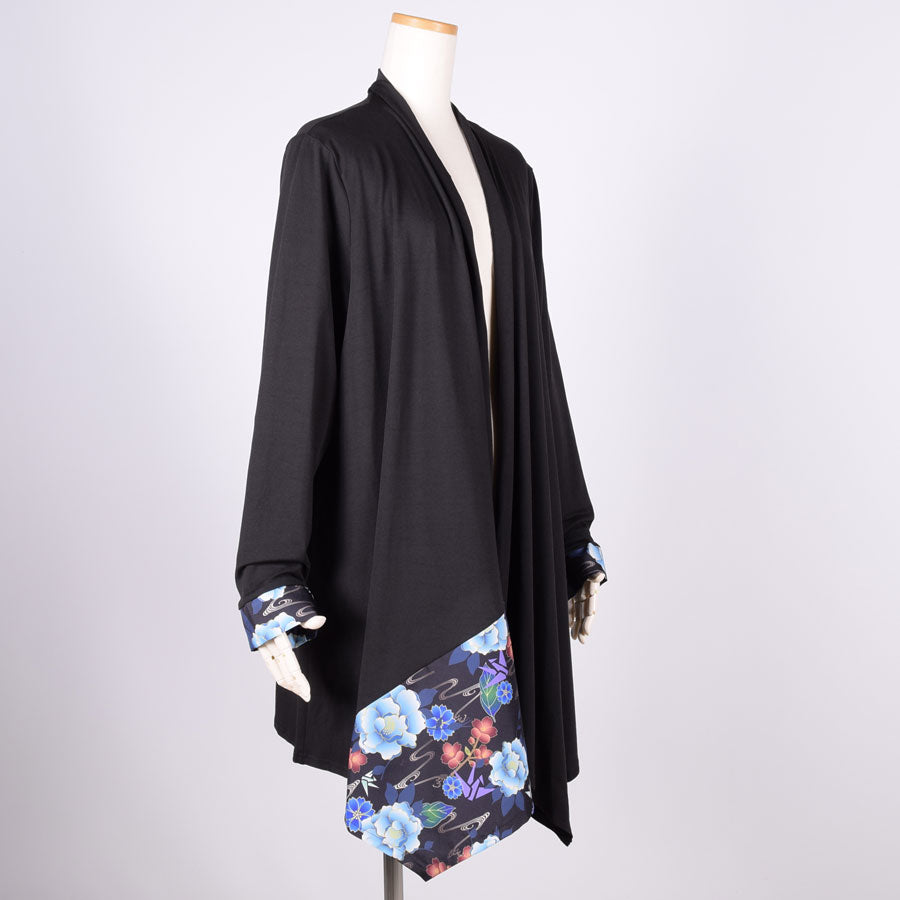 gouk Fluttering Long Cardigan / BK-BL