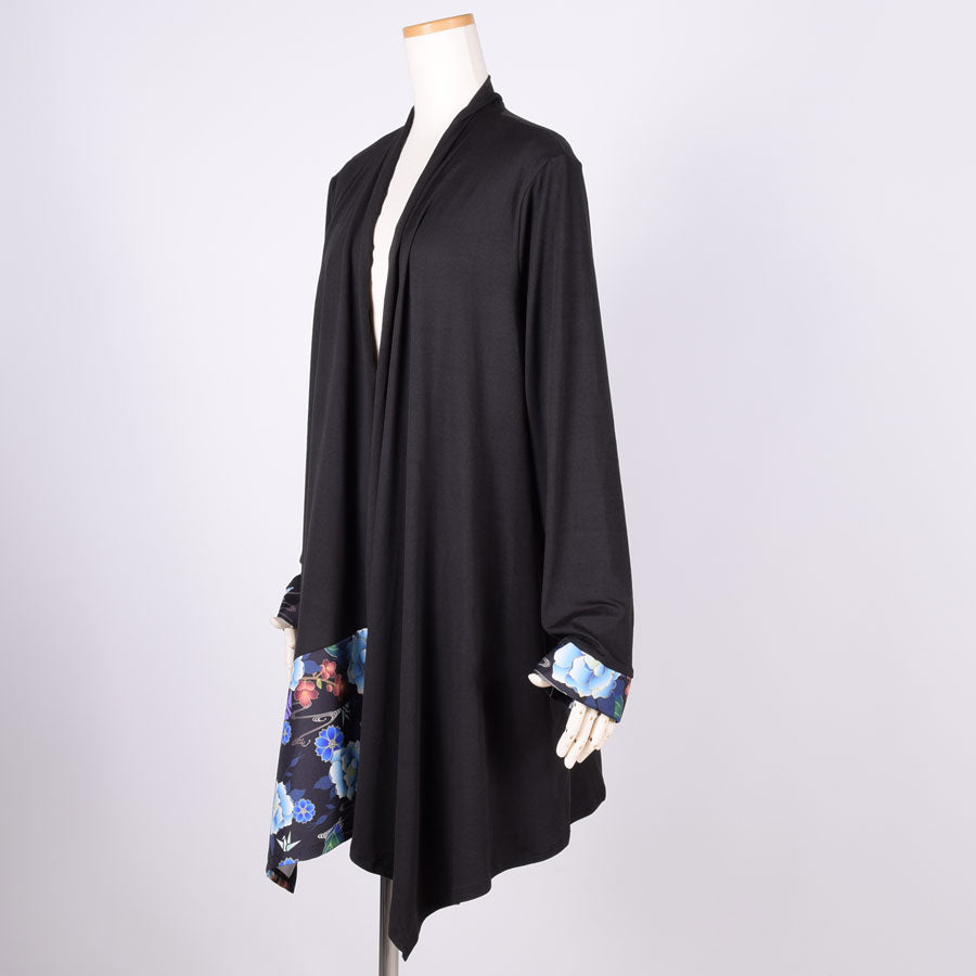 gouk Fluttering Long Cardigan / BK-BL