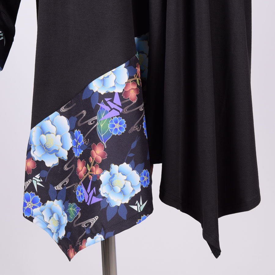 gouk Fluttering Long Cardigan / BK-BL