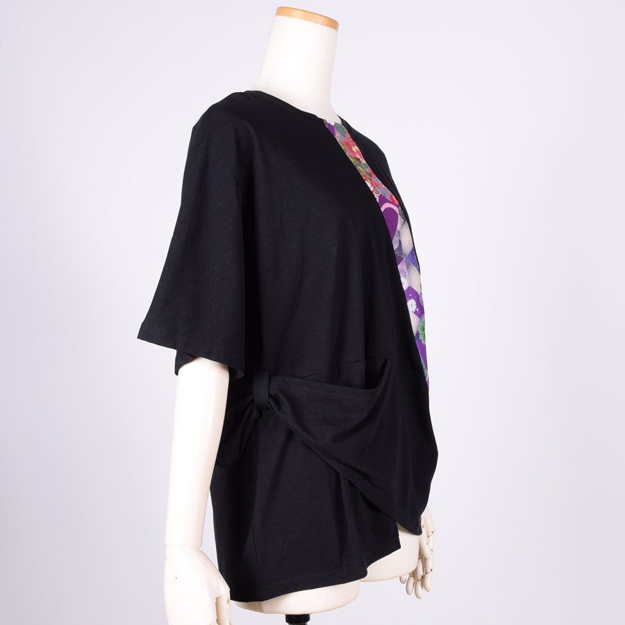 [One-of-a-kind item] TKg Purple Patchwork Knot Top