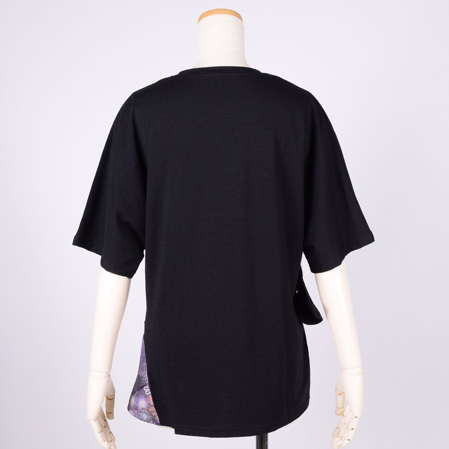 [One-of-a-kind item] TKg Purple Patchwork Knot Top