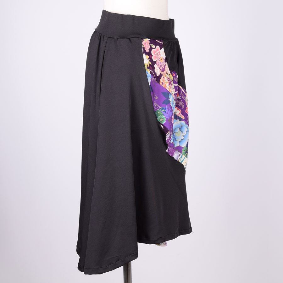 [One of a kind item] TKg Purple Patchwork Random Hem Skirt