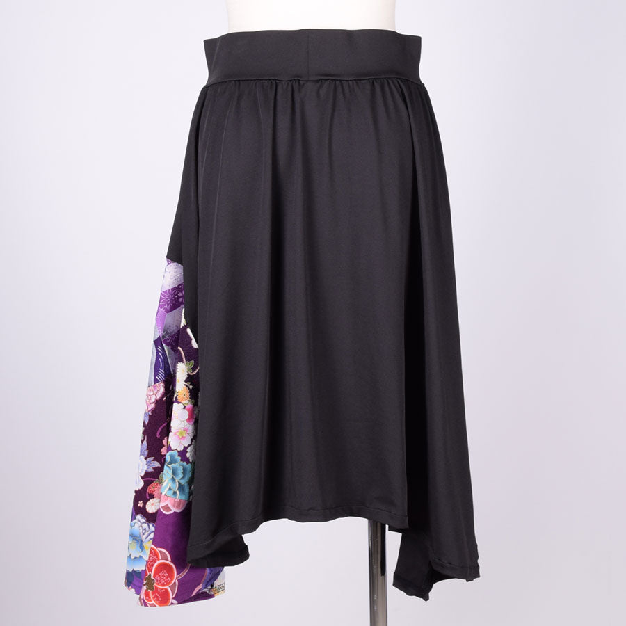 [One of a kind item] TKg Purple Patchwork Random Hem Skirt