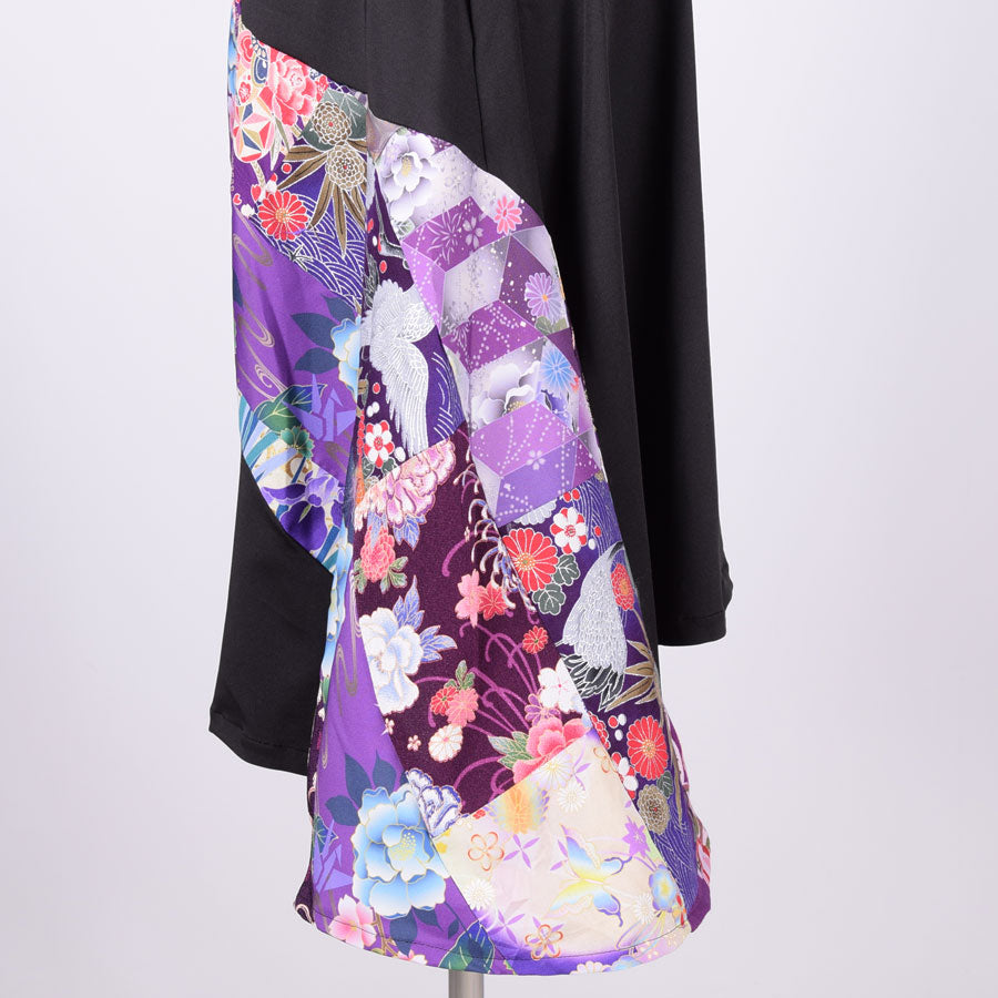[One of a kind item] TKg Purple Patchwork Random Hem Skirt
